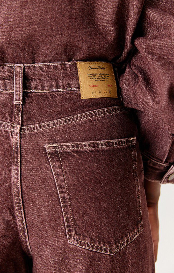 American Vintage Show Balloon Jean in Raisin