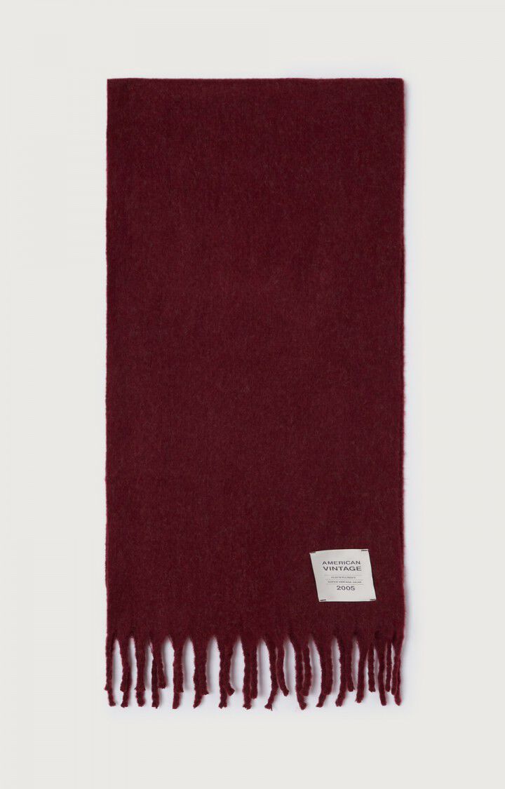 American Vintage Chunky Scarf in Burgundy