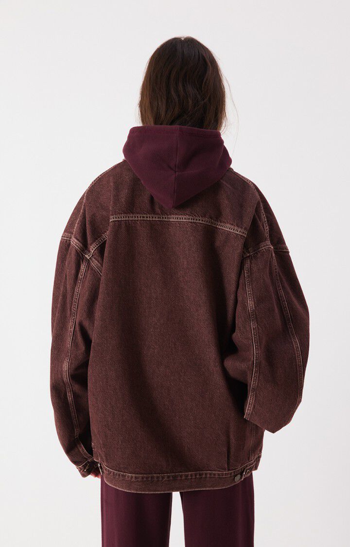 American Vintage Show Oversized Denim Jacket in raisin