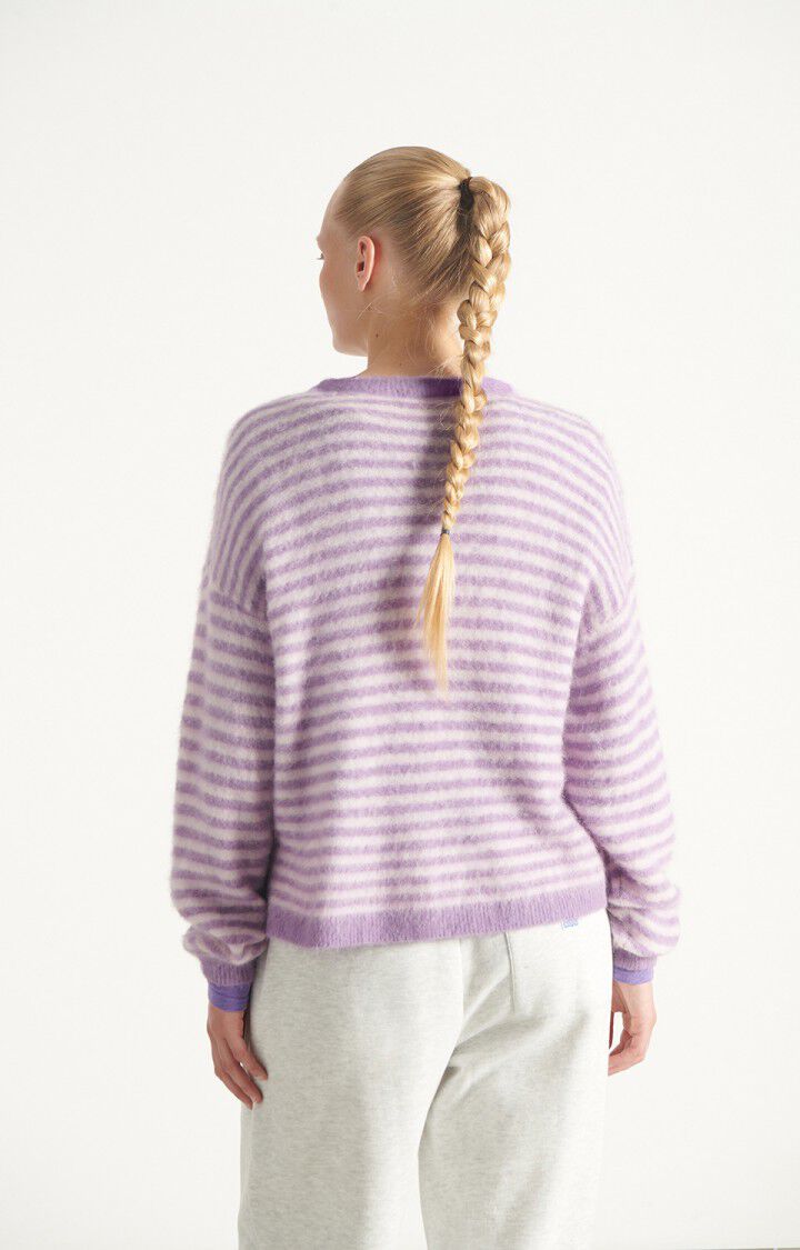 American Vintage Nenybat Knit in Striped Violet Rosebud