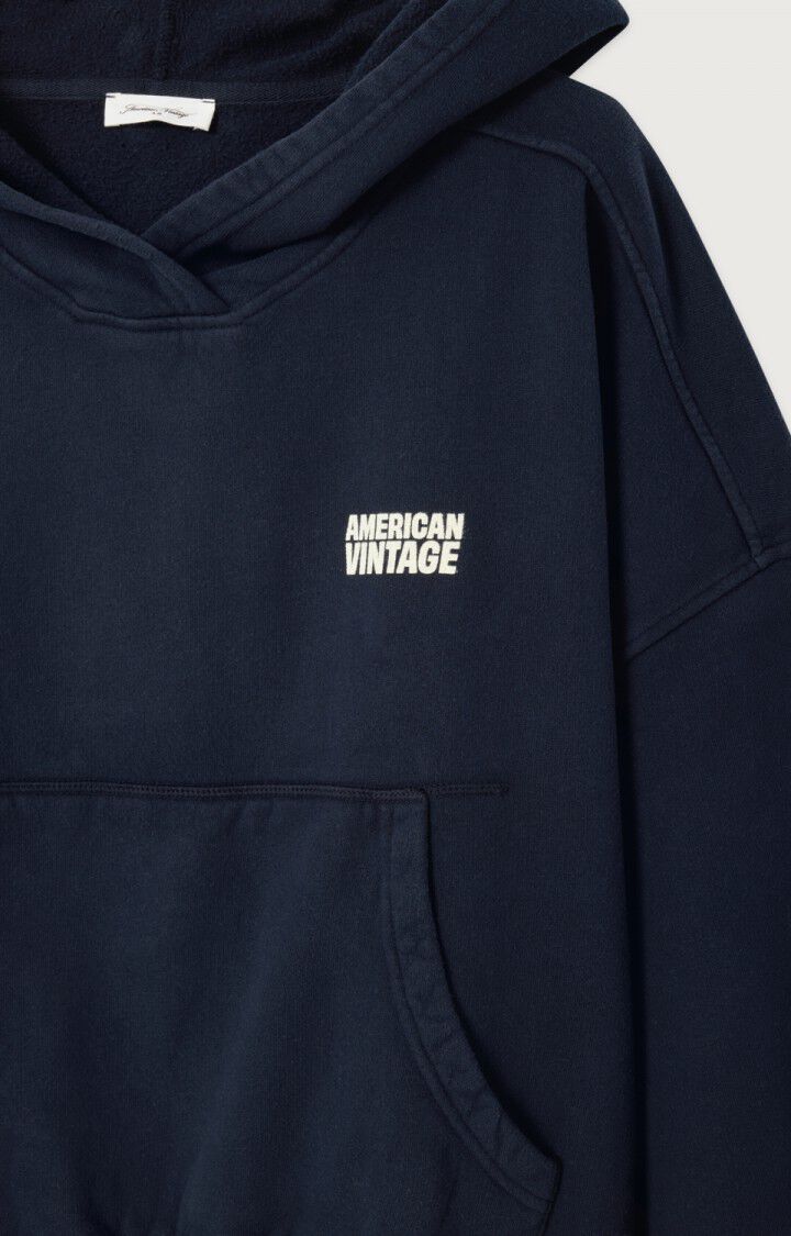 American Vintage Plizzy Hoody in Navy