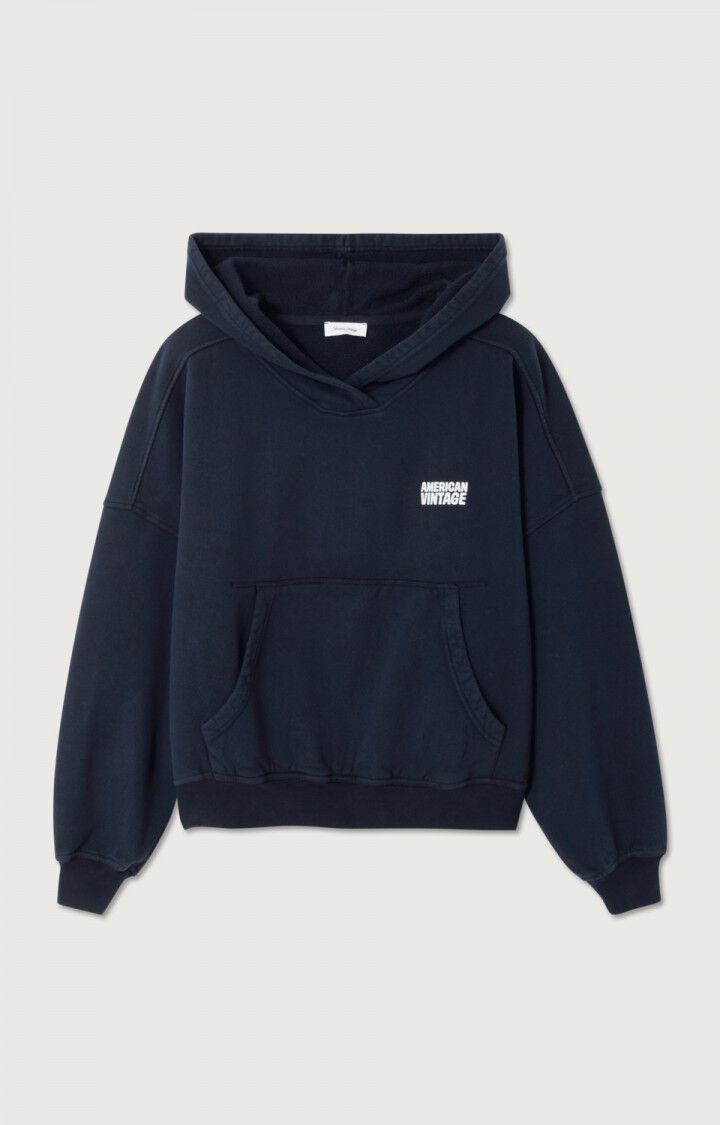 American Vintage Plizzy Hoody in Navy