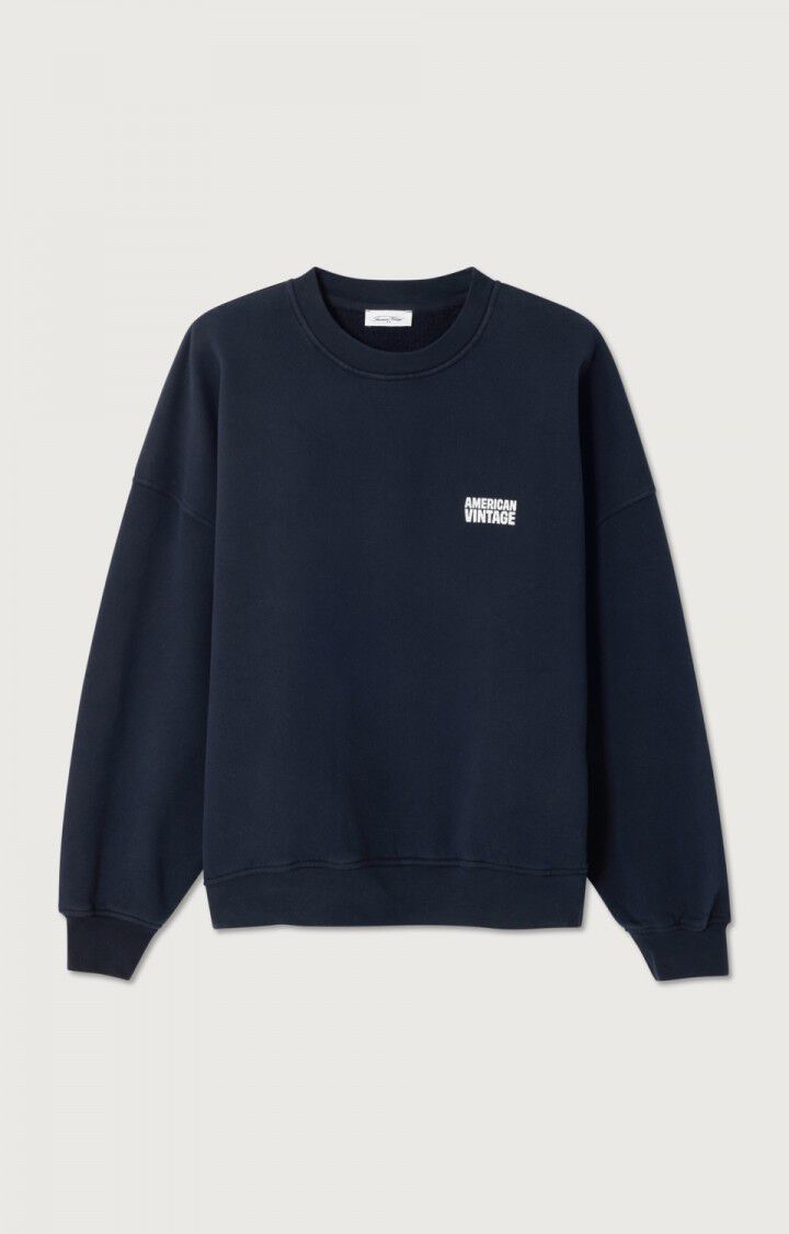 American Vintage Plizzy Sweatshirt in Navy Vintage