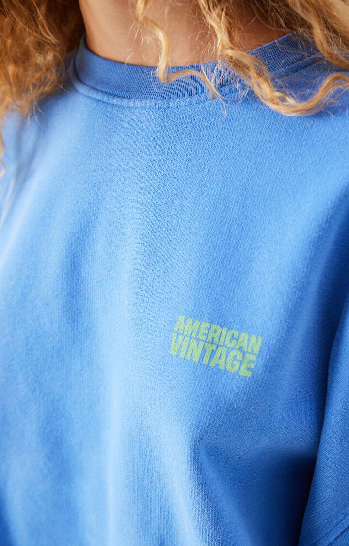 American Vintage  Plizzy Sweatshirt in Nautique Vintage Blue