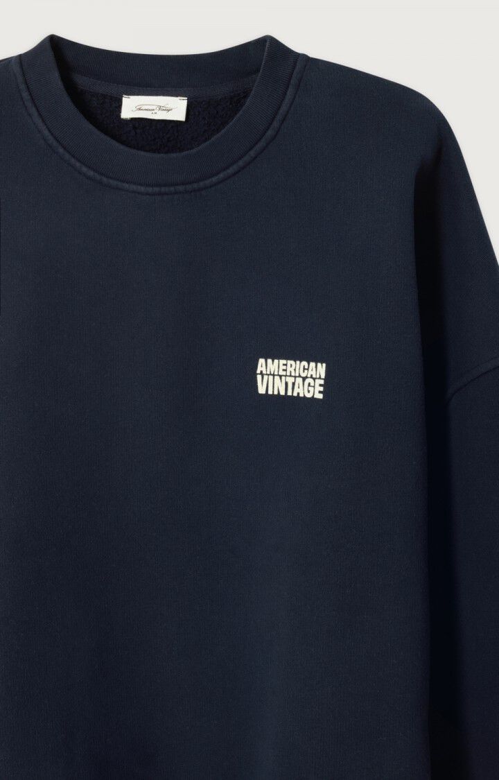 American Vintage Plizzy Sweatshirt in Navy Vintage