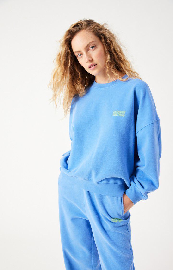American Vintage  Plizzy Sweatshirt in Nautique Vintage Blue