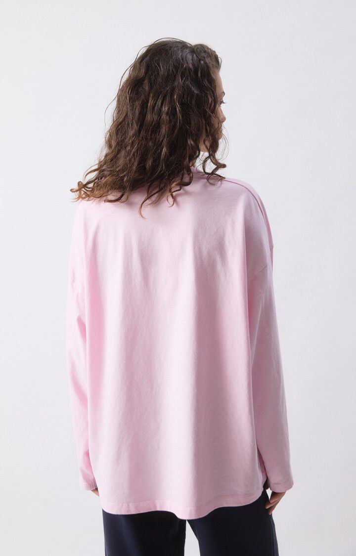 American Vintage Gixi Long Sleeve Tee in Barbe a Papa