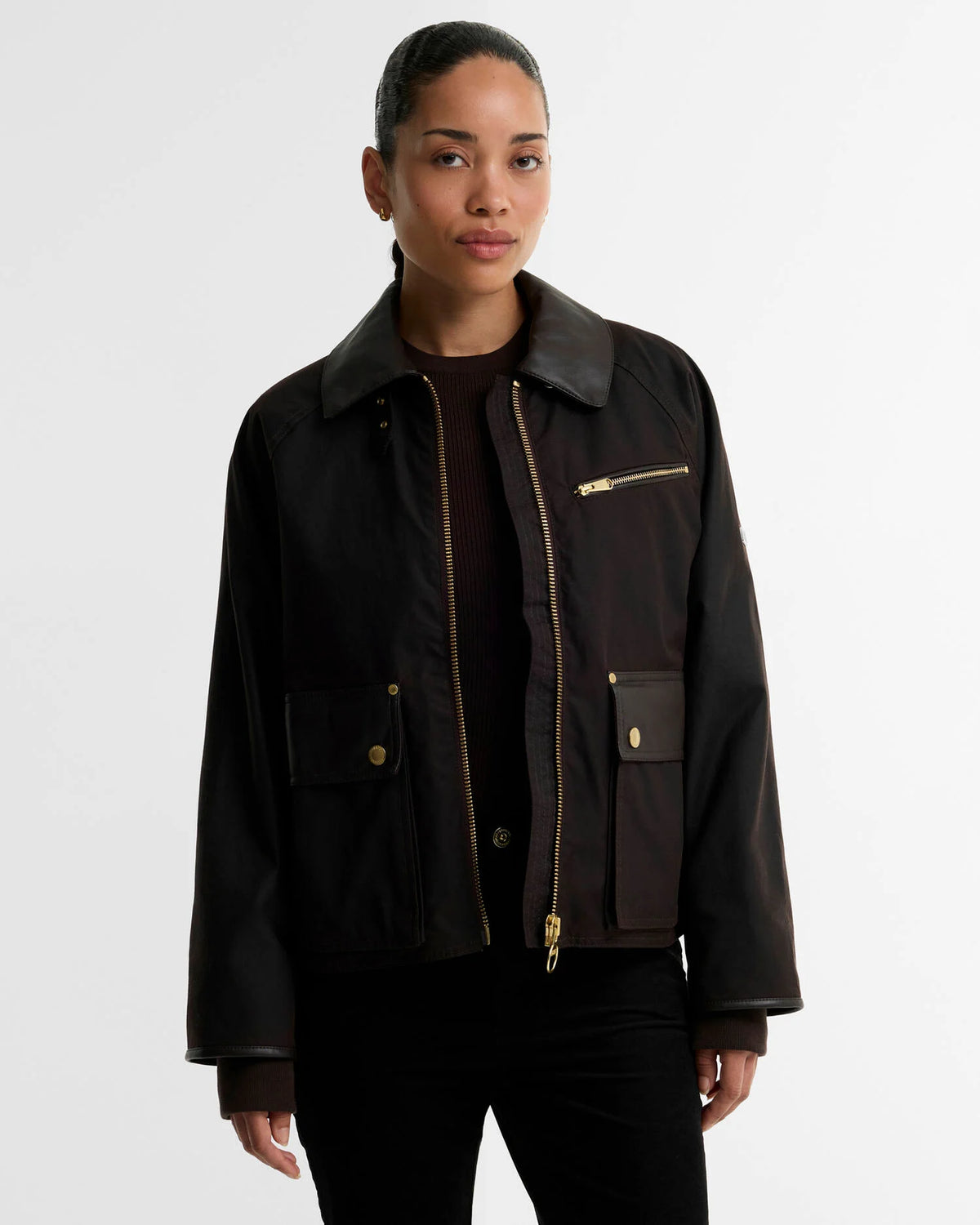 Barbour International Donnington Wax Jacket in Rustic