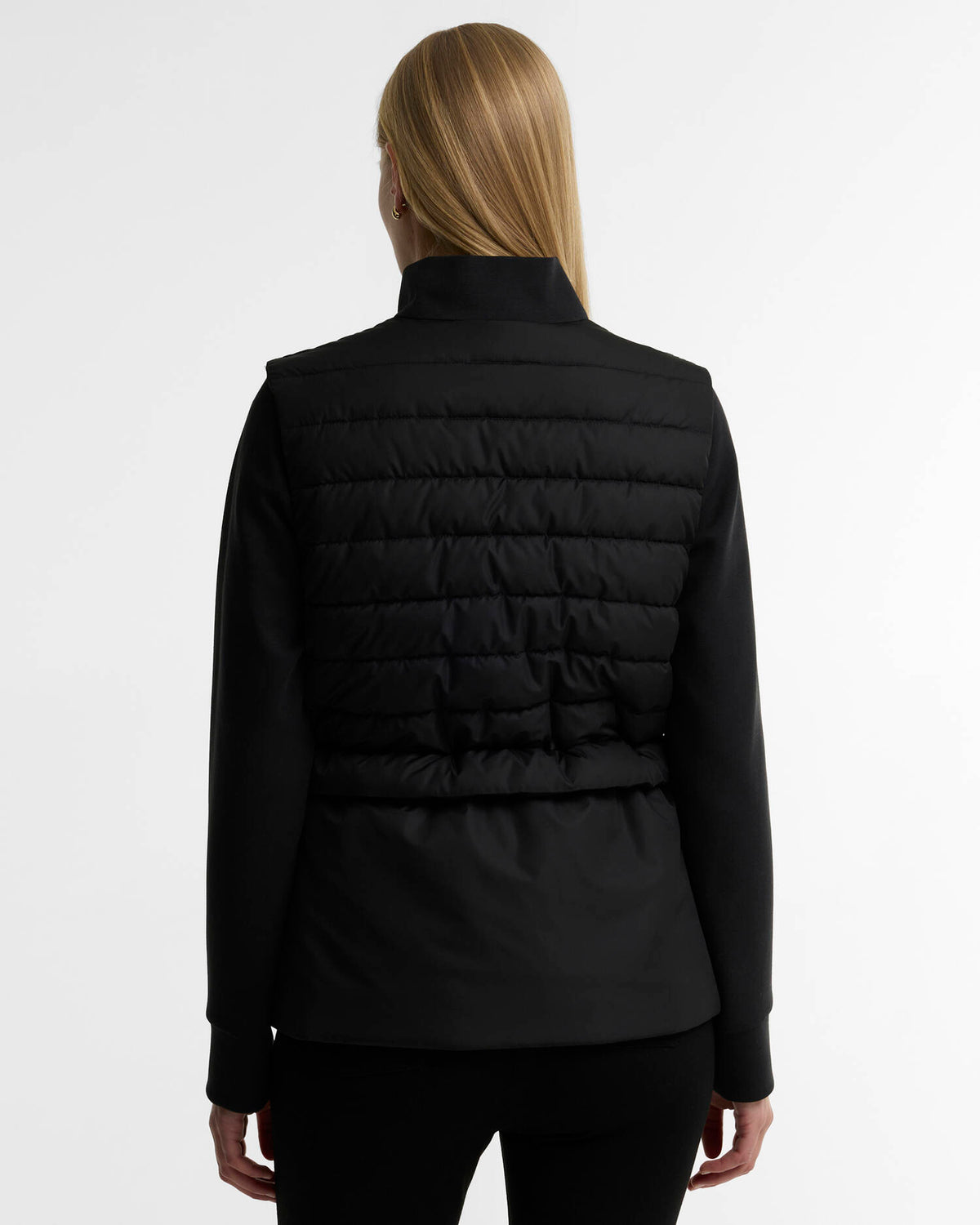 Barbour International Quilted Sweatshirt in Black