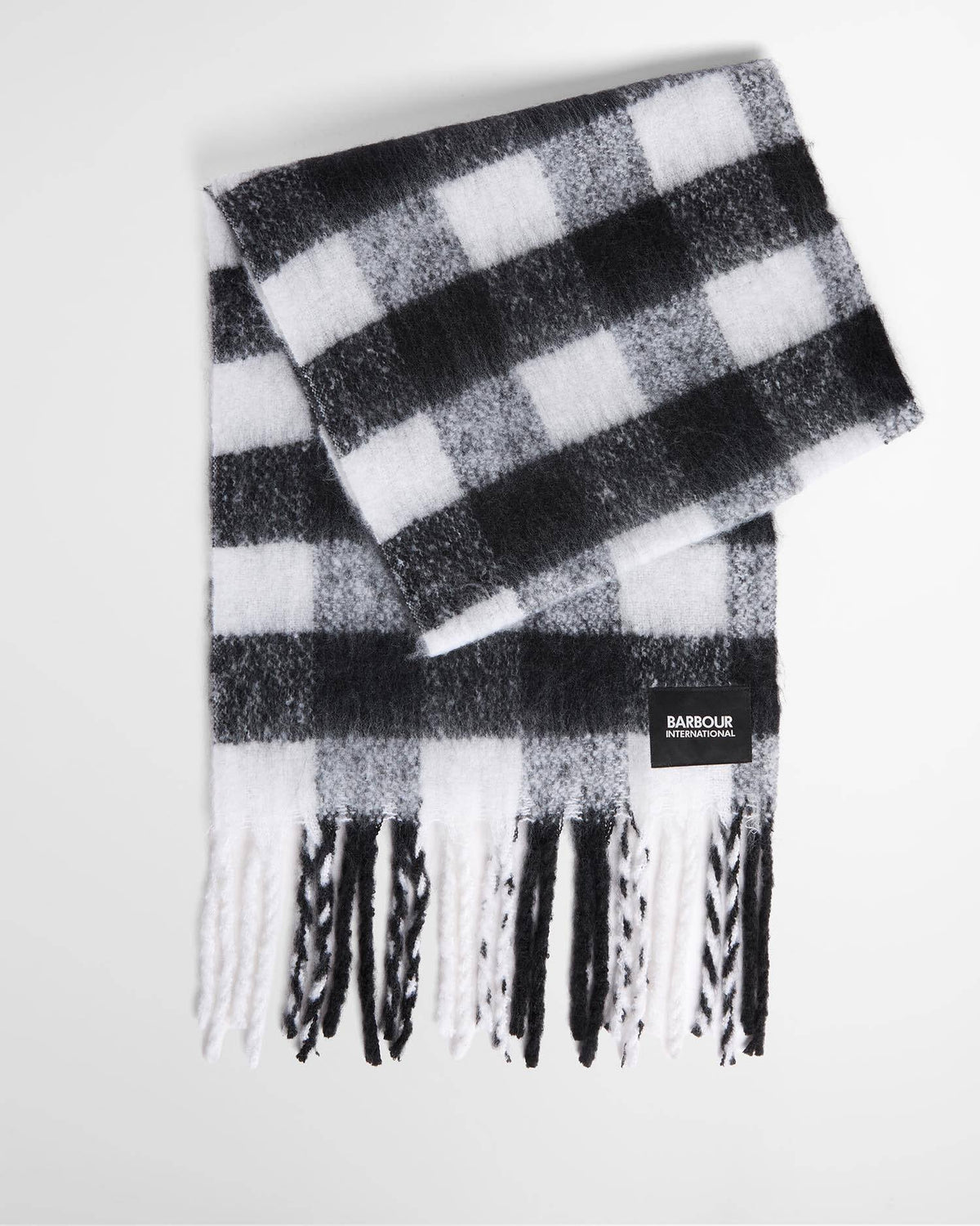 Barbour International Branton Scarf in Black & White