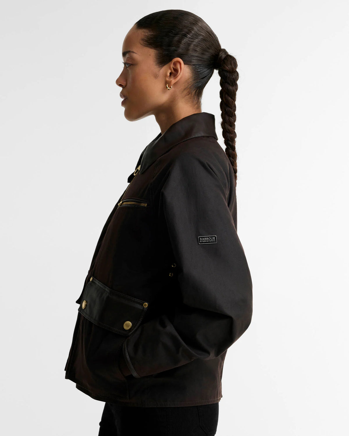 Barbour International Donnington Wax Jacket in Rustic