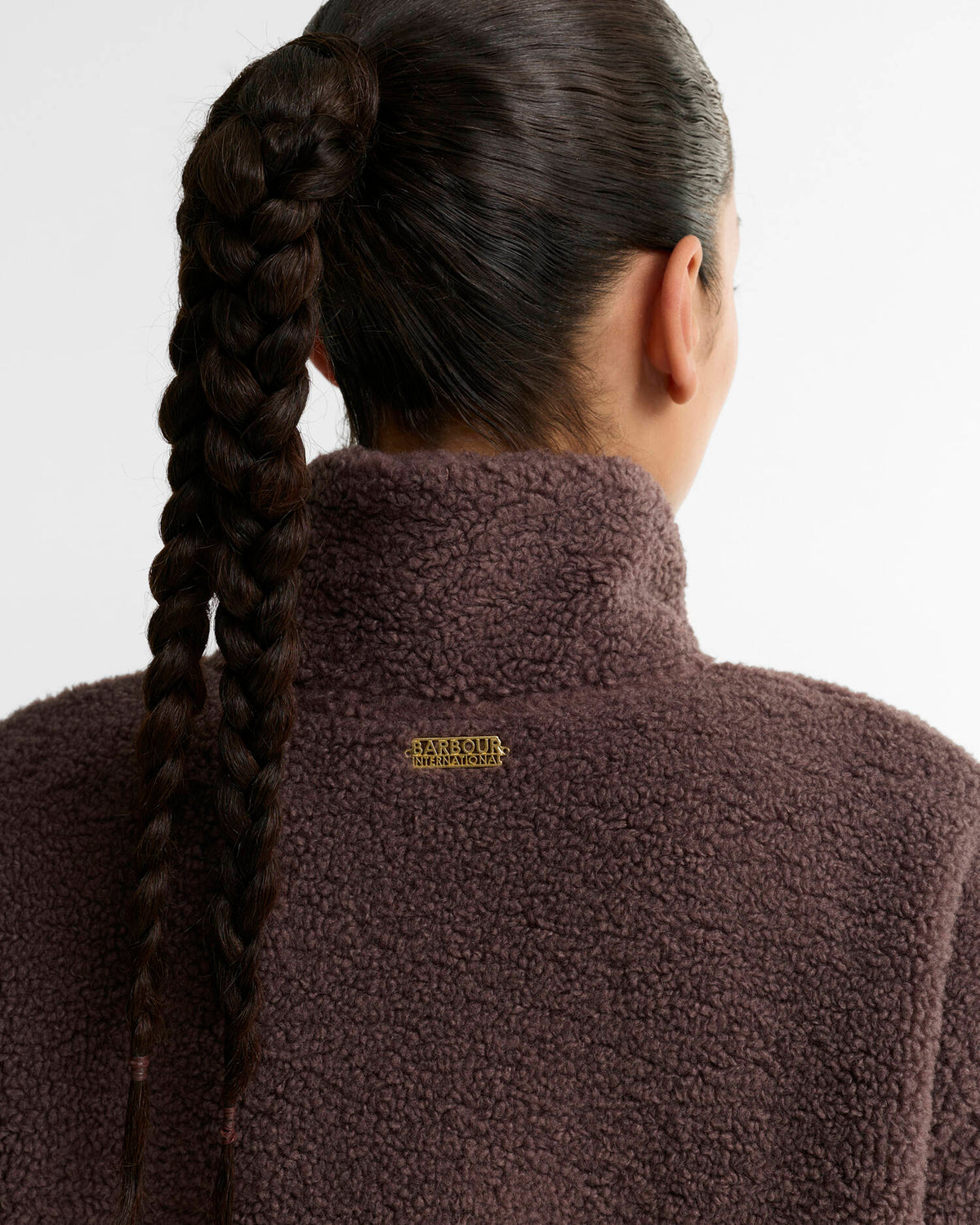 Barbour International Bea Fleece Jacket in Truffle