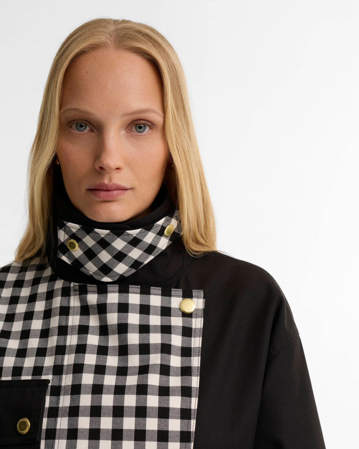 Barbour International Gea Gingham Check Showerproof Coat