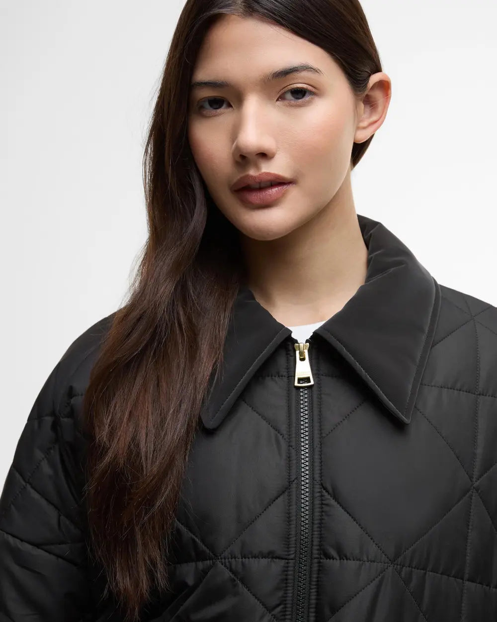Barbour International Juliana Quilted Jacket in Black