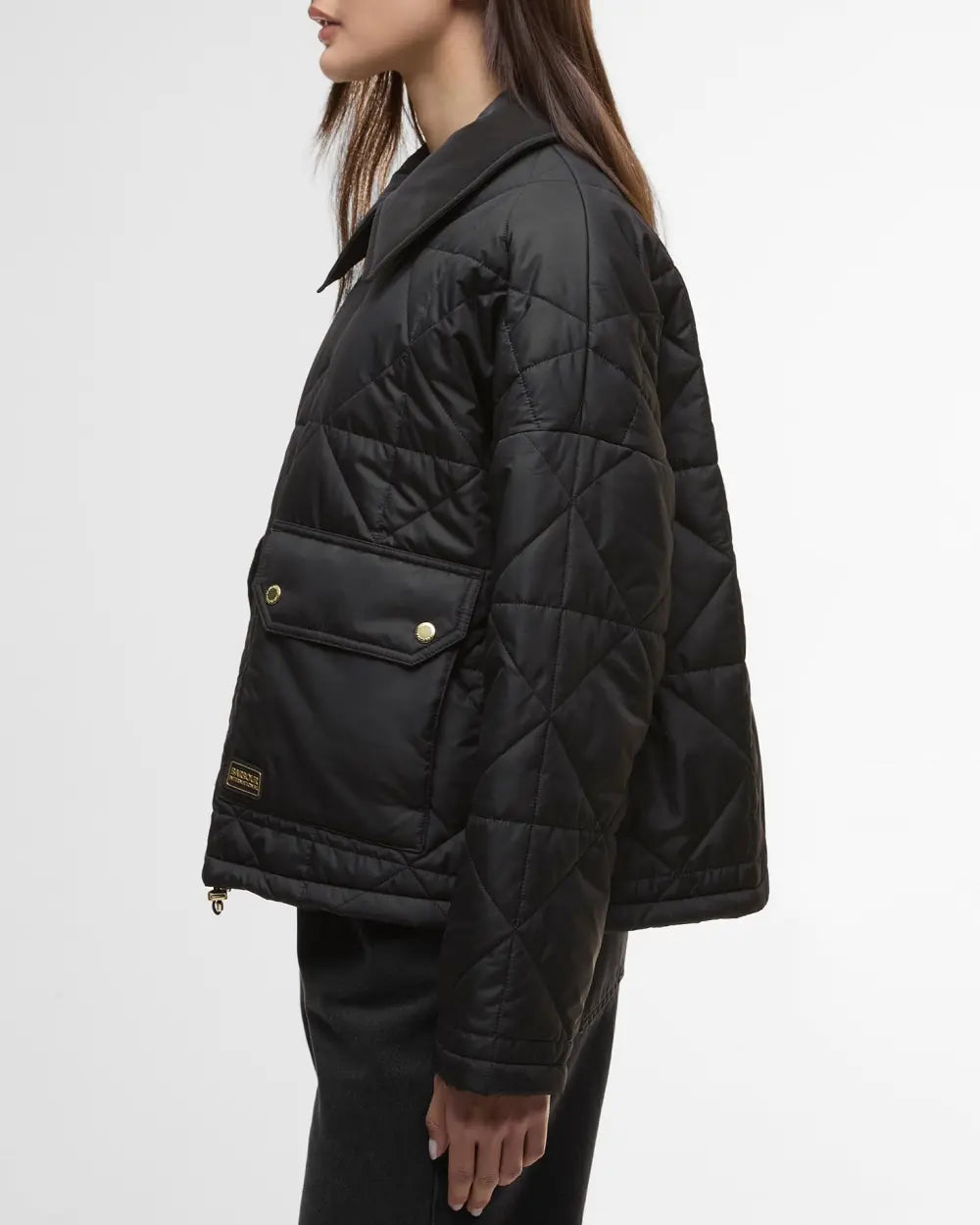 Barbour International Juliana Quilted Jacket in Black