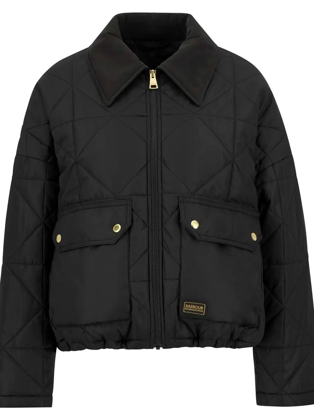Barbour International Juliana Quilted Jacket in Black