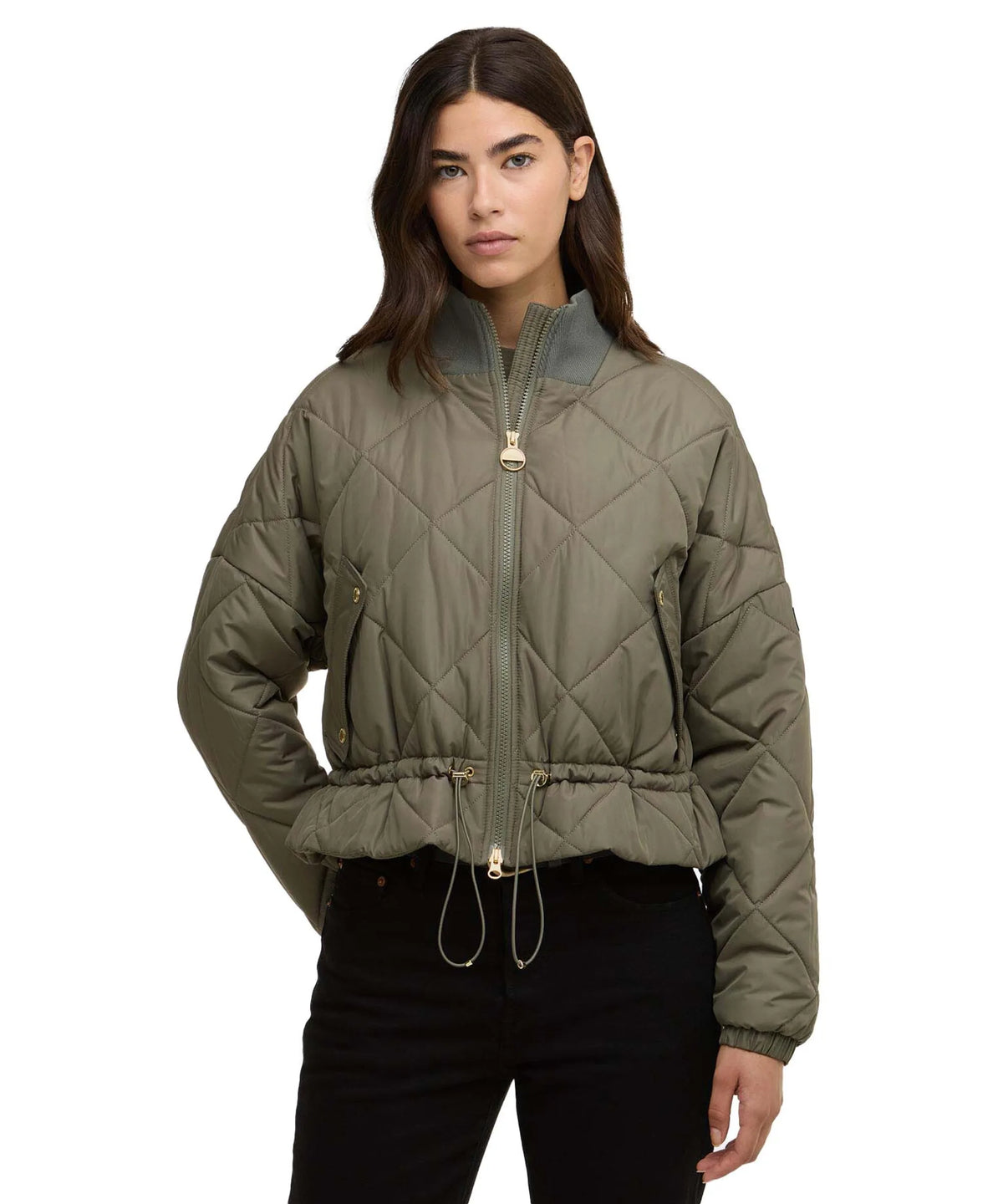 Barbour International Pagan Quilt Jacket in Dusky