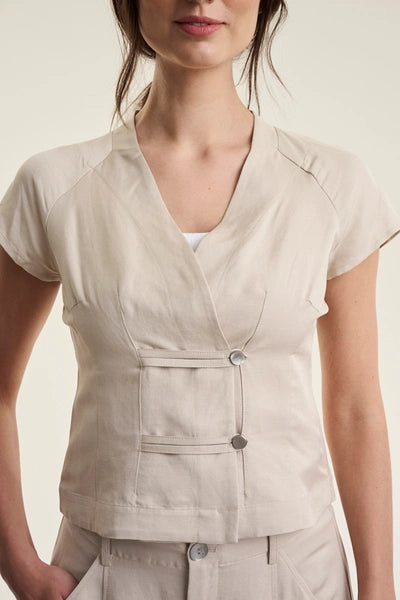 Bitte Kai Rand Top in Biscuit