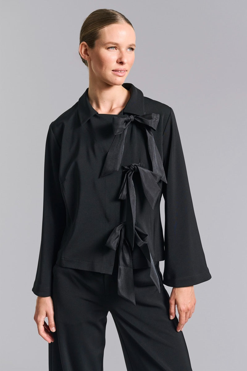Bitte Kai Rand Stretch Bow Jacket in Black