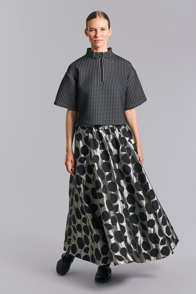 Bitte Kai Rand Flowerbomb Skirt In Black and silver