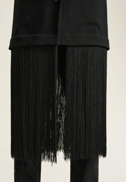 Bitte Kai Rand Fringed Black Blazer 15478