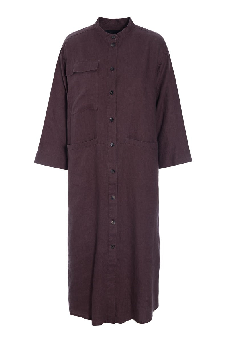 Bitte Kai Rand Lazy Linen Dress in Raisin