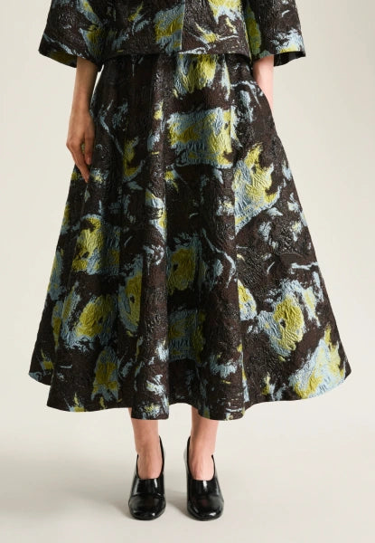 Bitte Kai Rand Printed Skirt in Blue and Lime 15497
