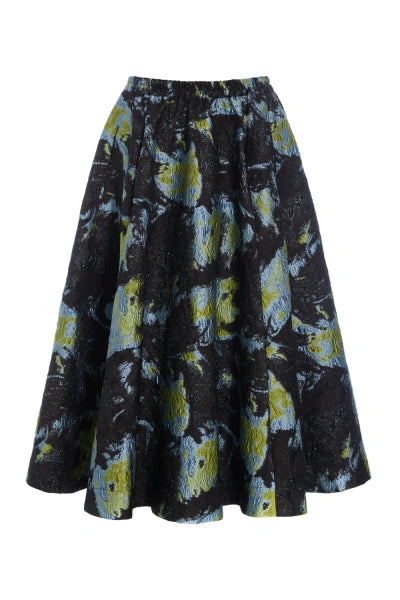 Bitte Kai Rand Printed Skirt in Blue and Lime 15497