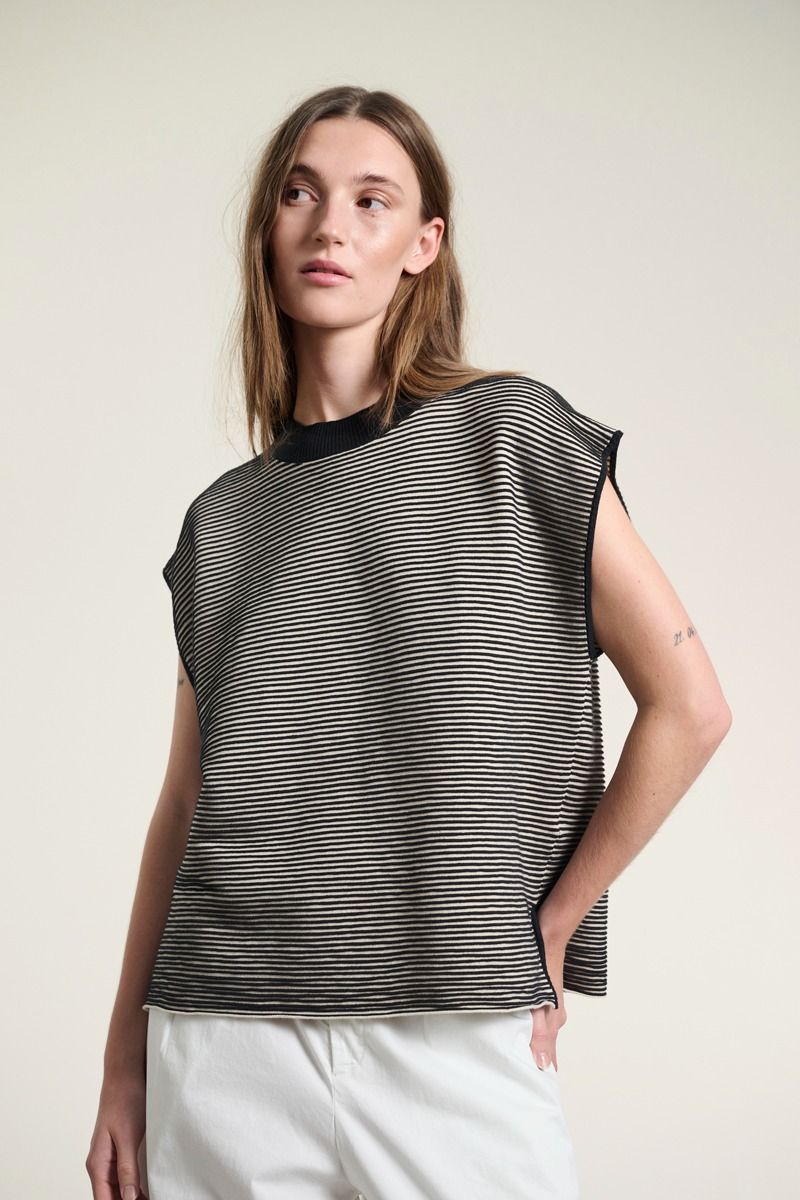 Bitte Kai Rand Saku Blouse in Black and Ivory