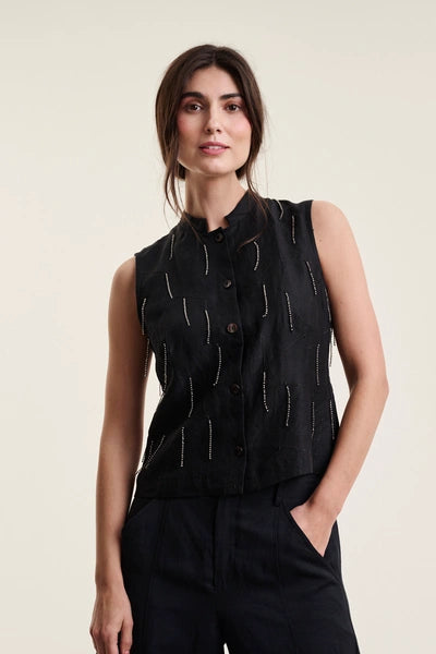 Bitte Kai Rand sleeveless Shirt with Sparkle Detail