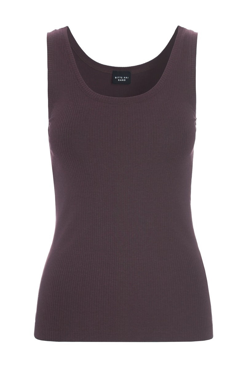 Bitte Kai Rand Nail Rib Tank Top in Raisin