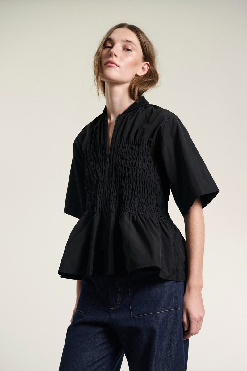 BitteKai Rand Fukkura Blouse in Black