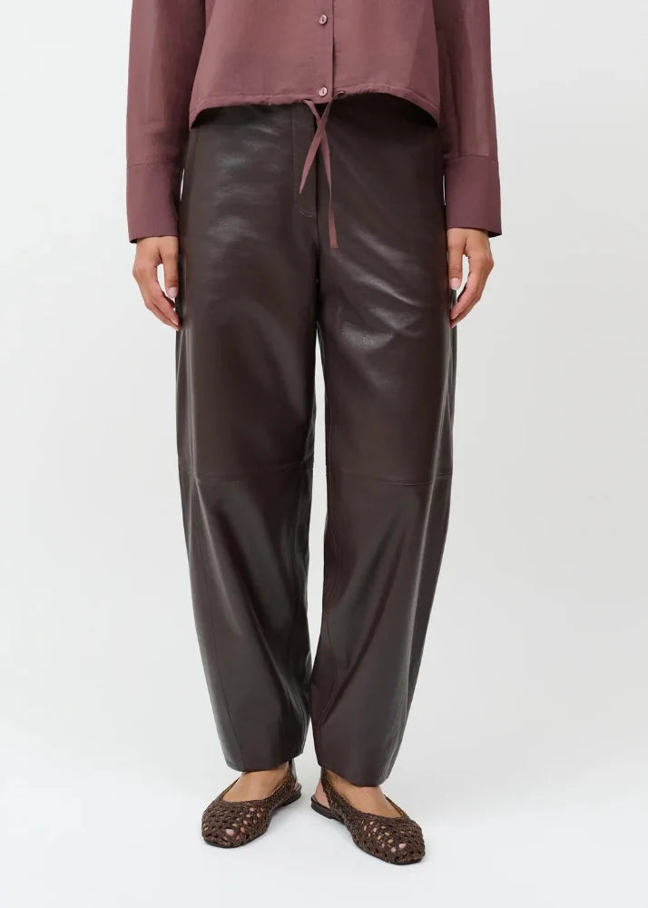 Creton Crnisaki Leather Pant in Raisin