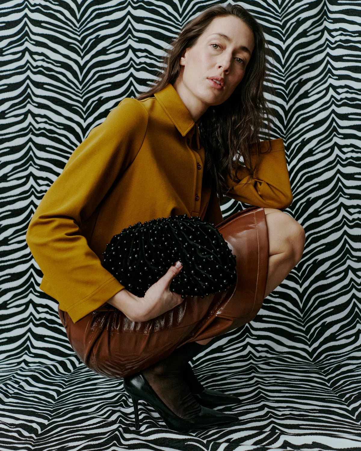 Day Et Day Pearly Velvet Clutch