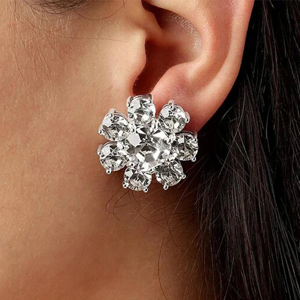 Dyrberg/Kern Aubra Earring in Silver and Crystal
