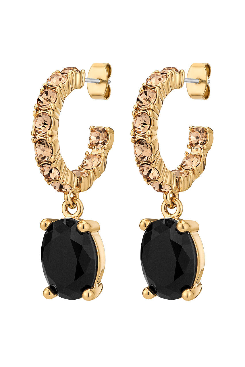 Dyrberg/Kern Barbara Earring in Black and Gold