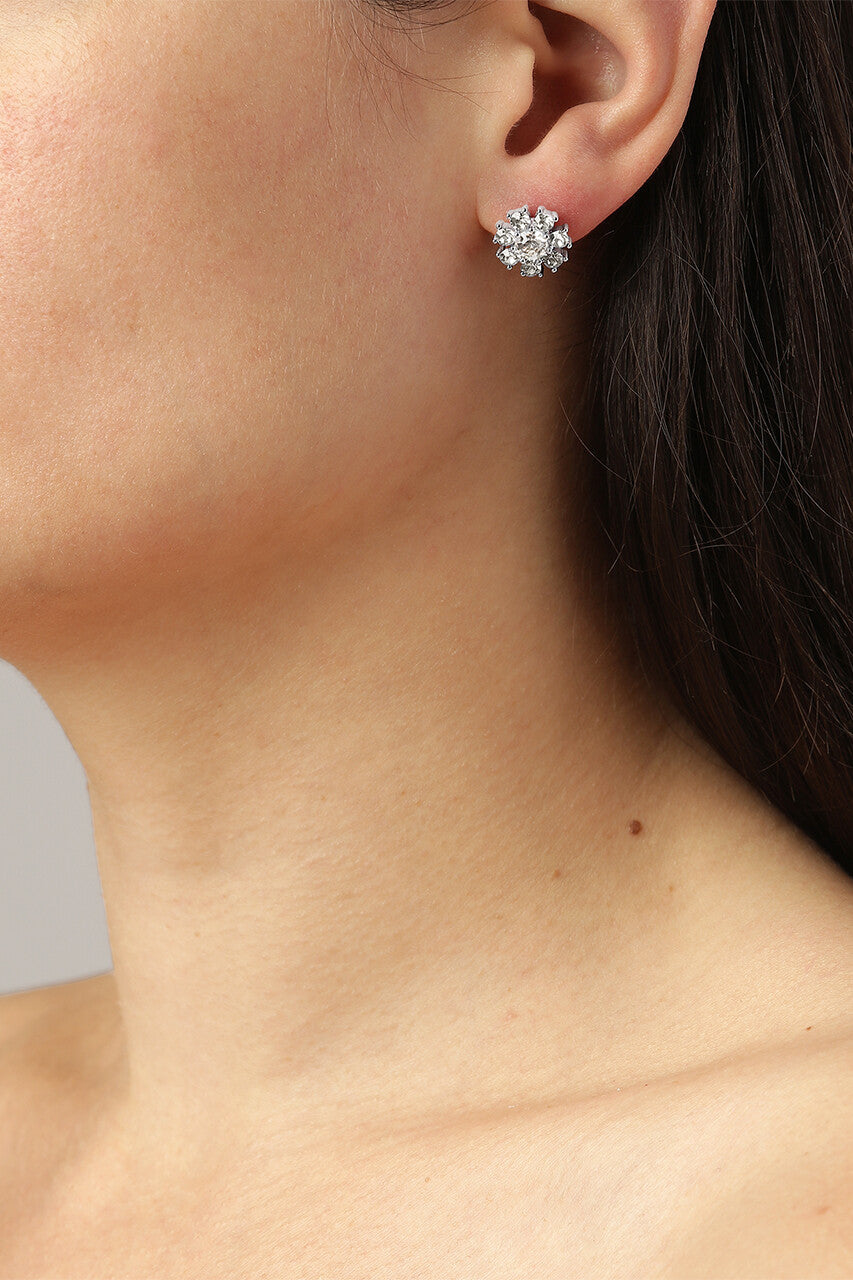 Dyrbeg/Kern Carnea Earring in Silver and Crystal