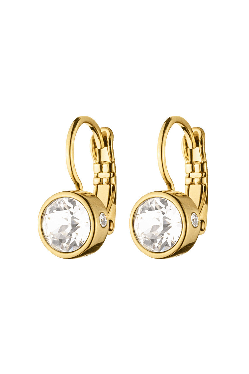 Dyrberg Kern Madu Gold Plate Ear-rings in Crystal