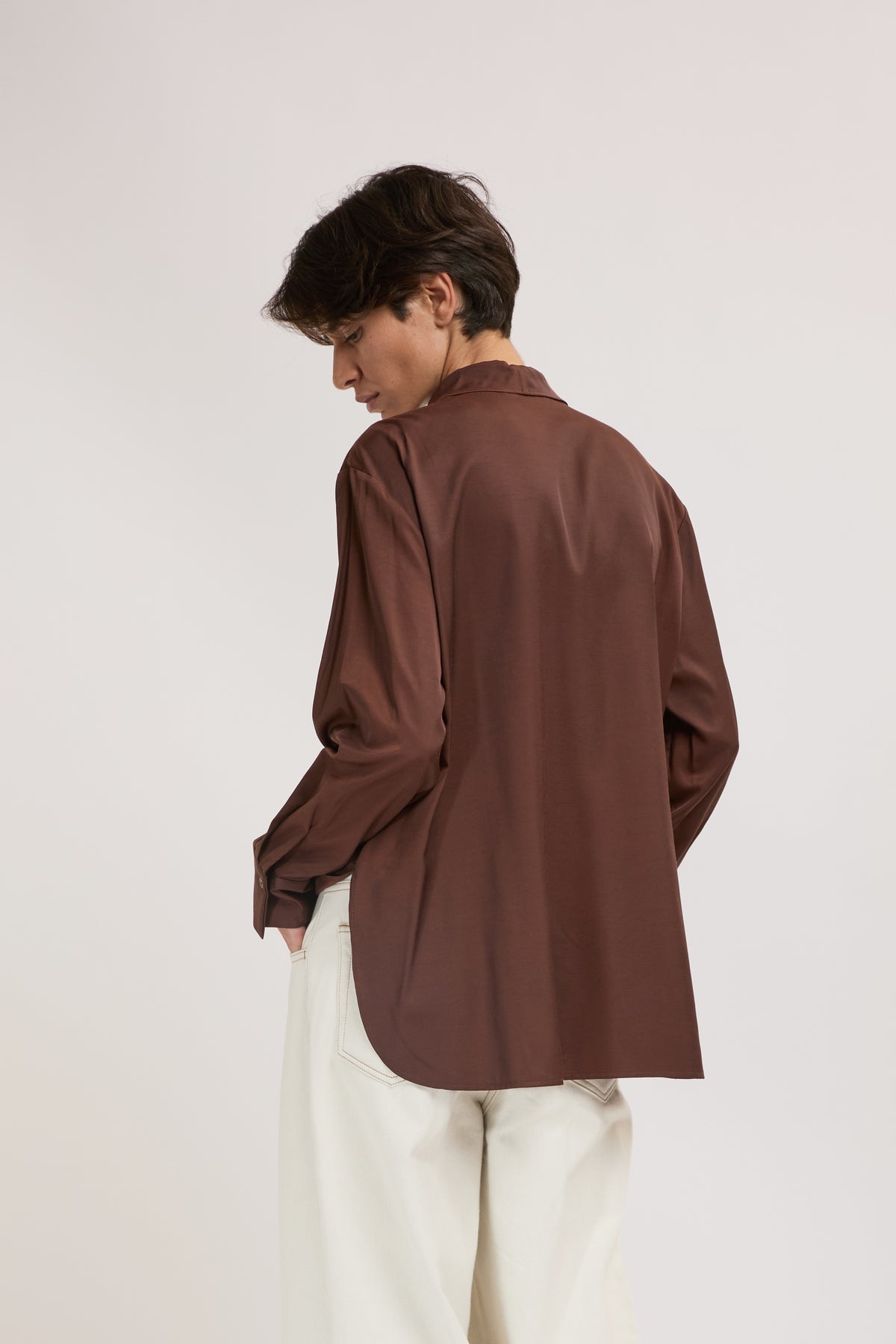 Eleh Top with Tie Detail in Chocolate 260104