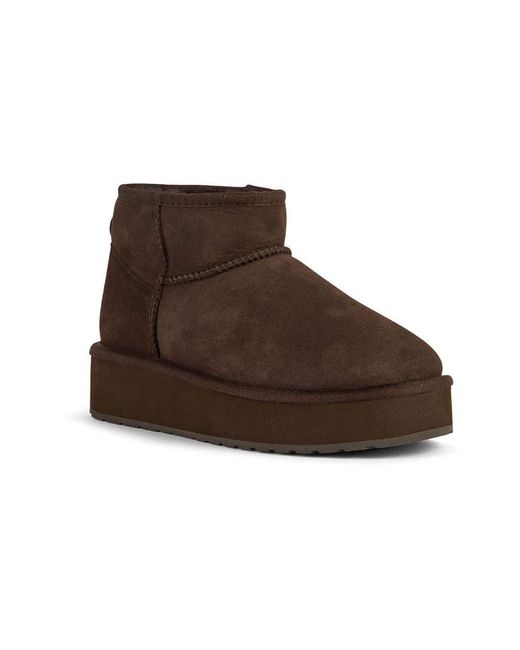 Emu Australia Stinger Micro Flatform in Chocolate