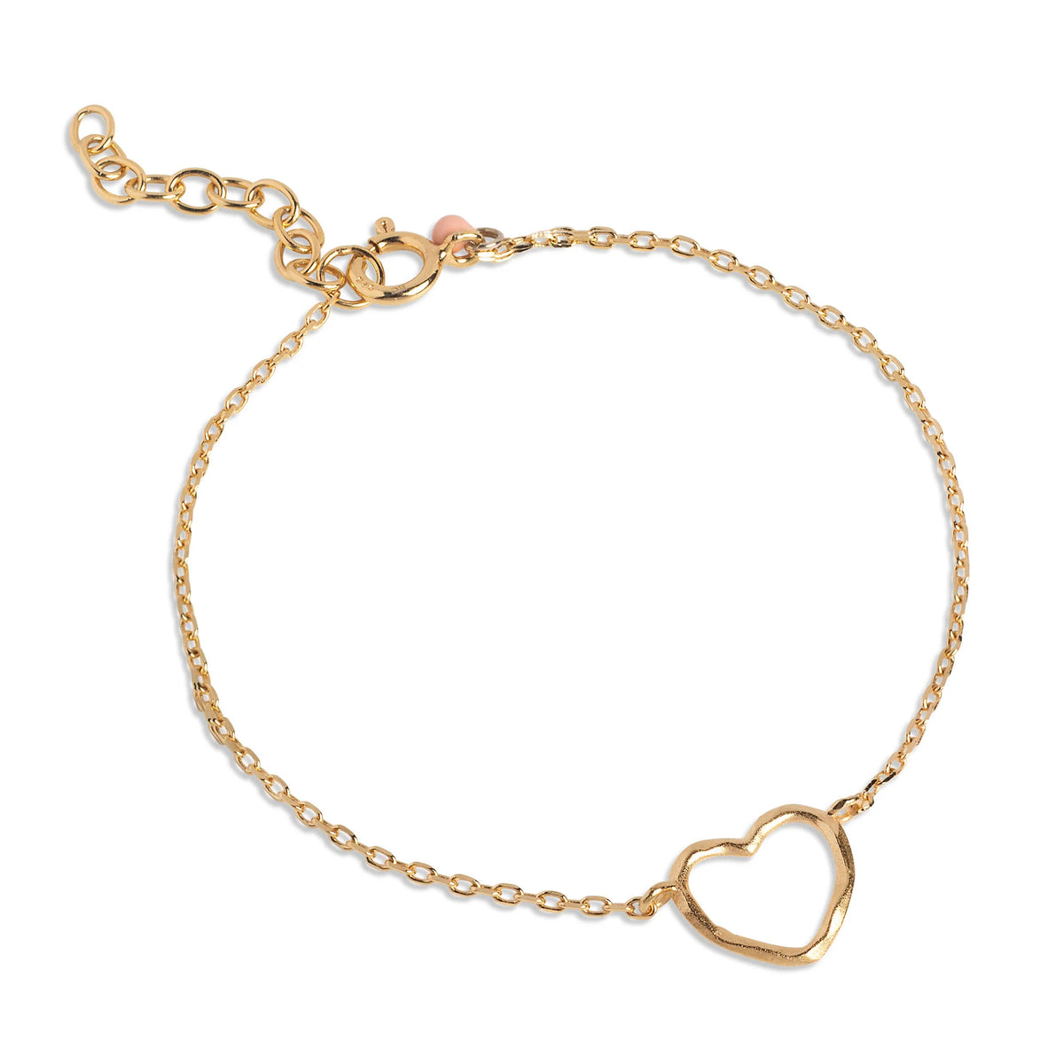 Enamel Copenhagen Organic Heart Bracelet in Gold Plate