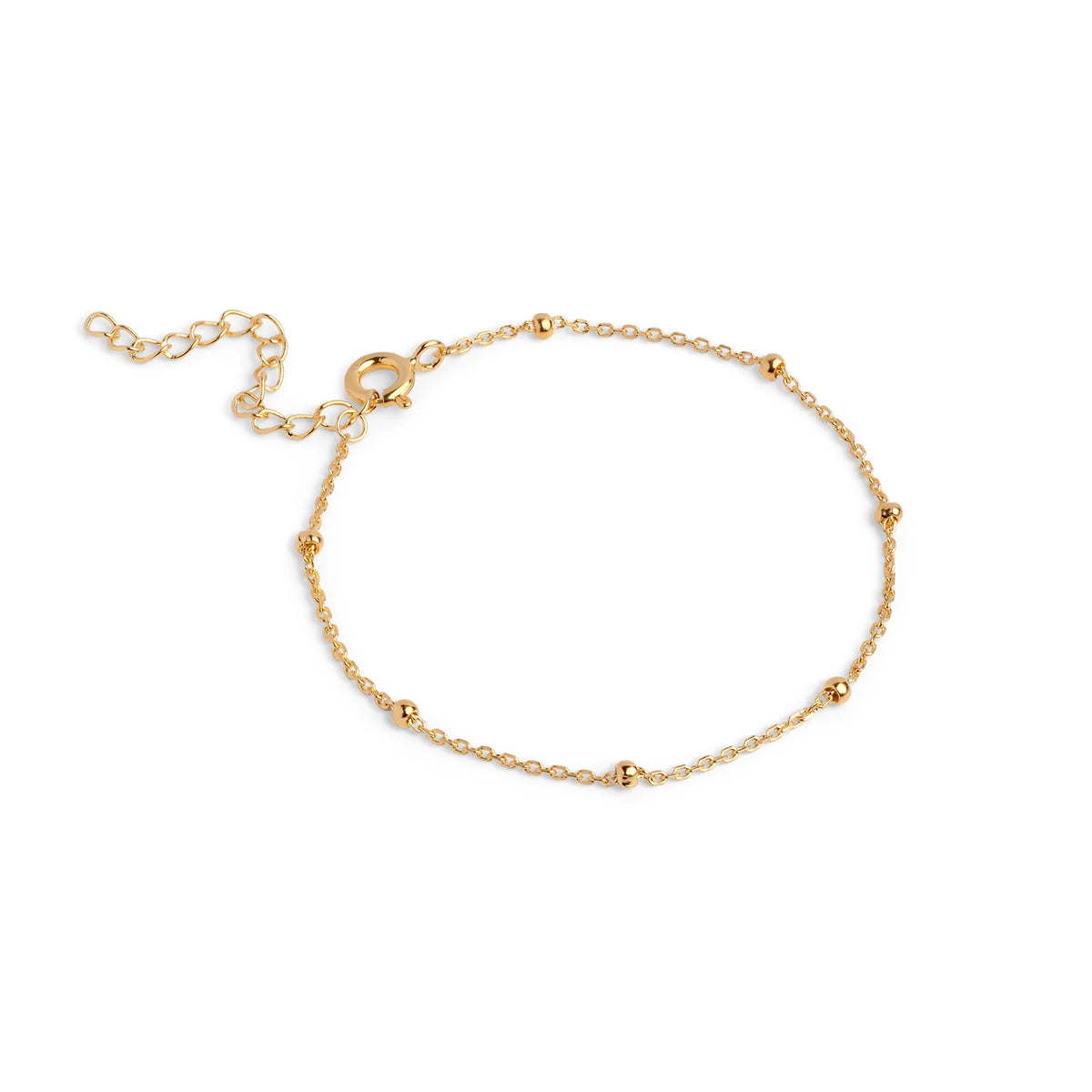 Enamel Copenhagen Beaded Chain Bracelet in Gold Plate