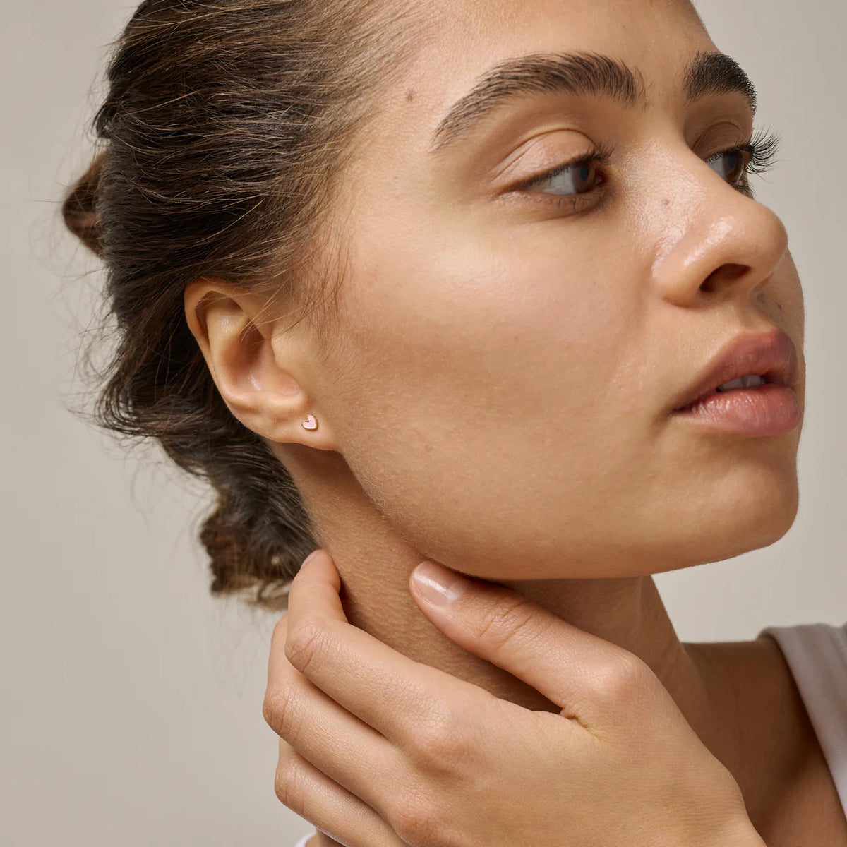 Enamel Copenhagen Amore Stud Earrings in Pink