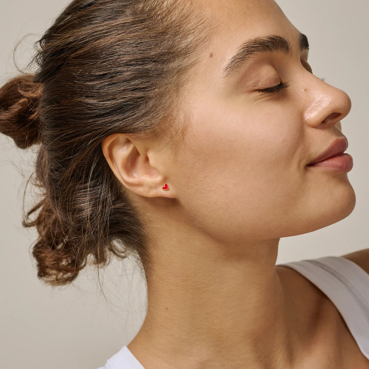Enamel Copenhagen Amore Stud Earrings in Red