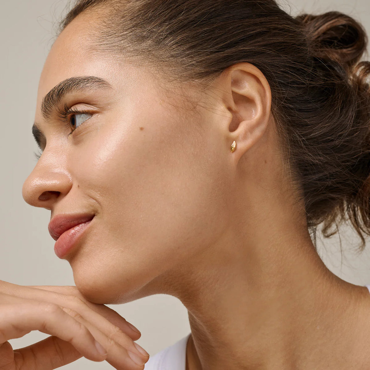 Enamel Copenhagen Organic Leaf Earrings