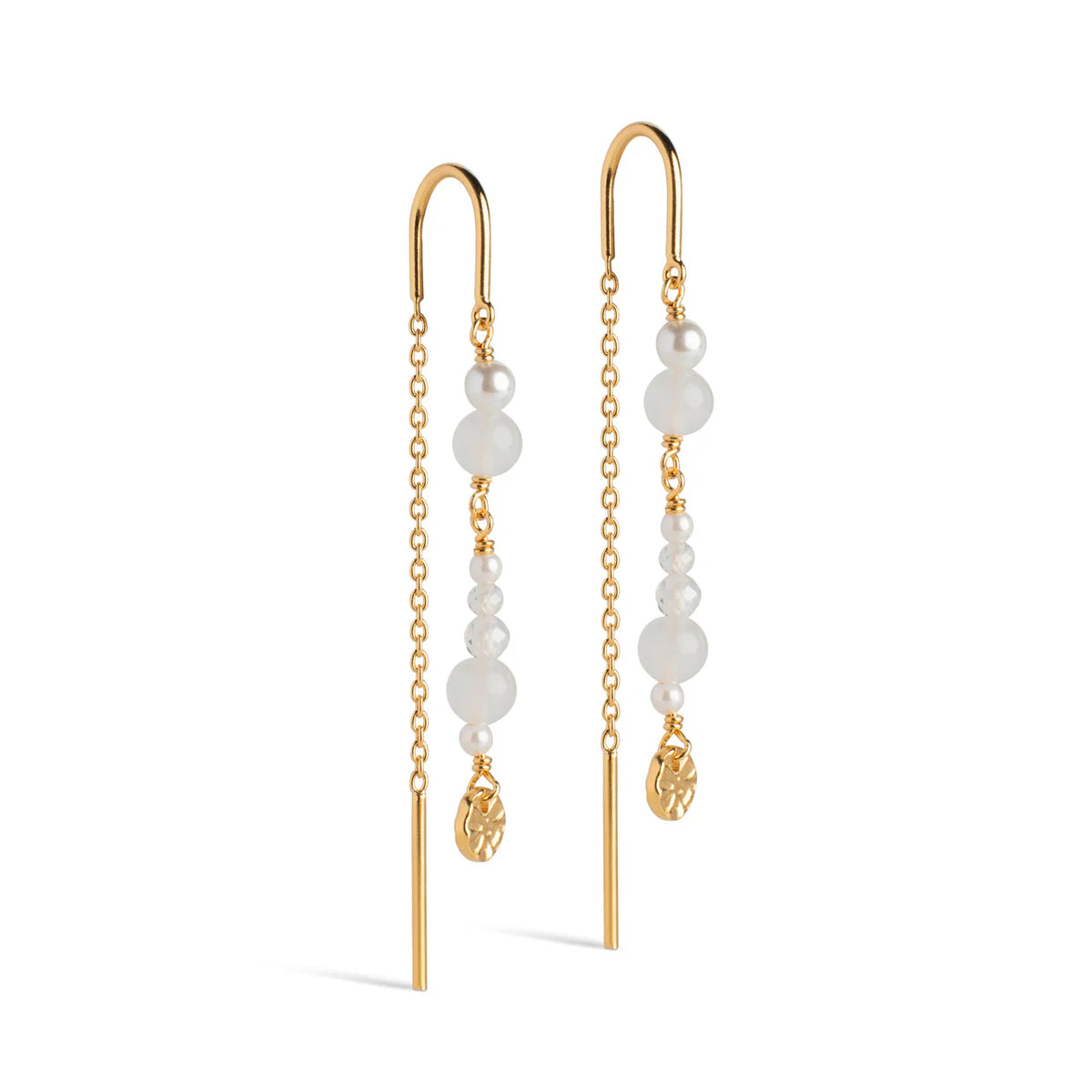 Enamel Copenhagen Sofia Earring in White and Pearls