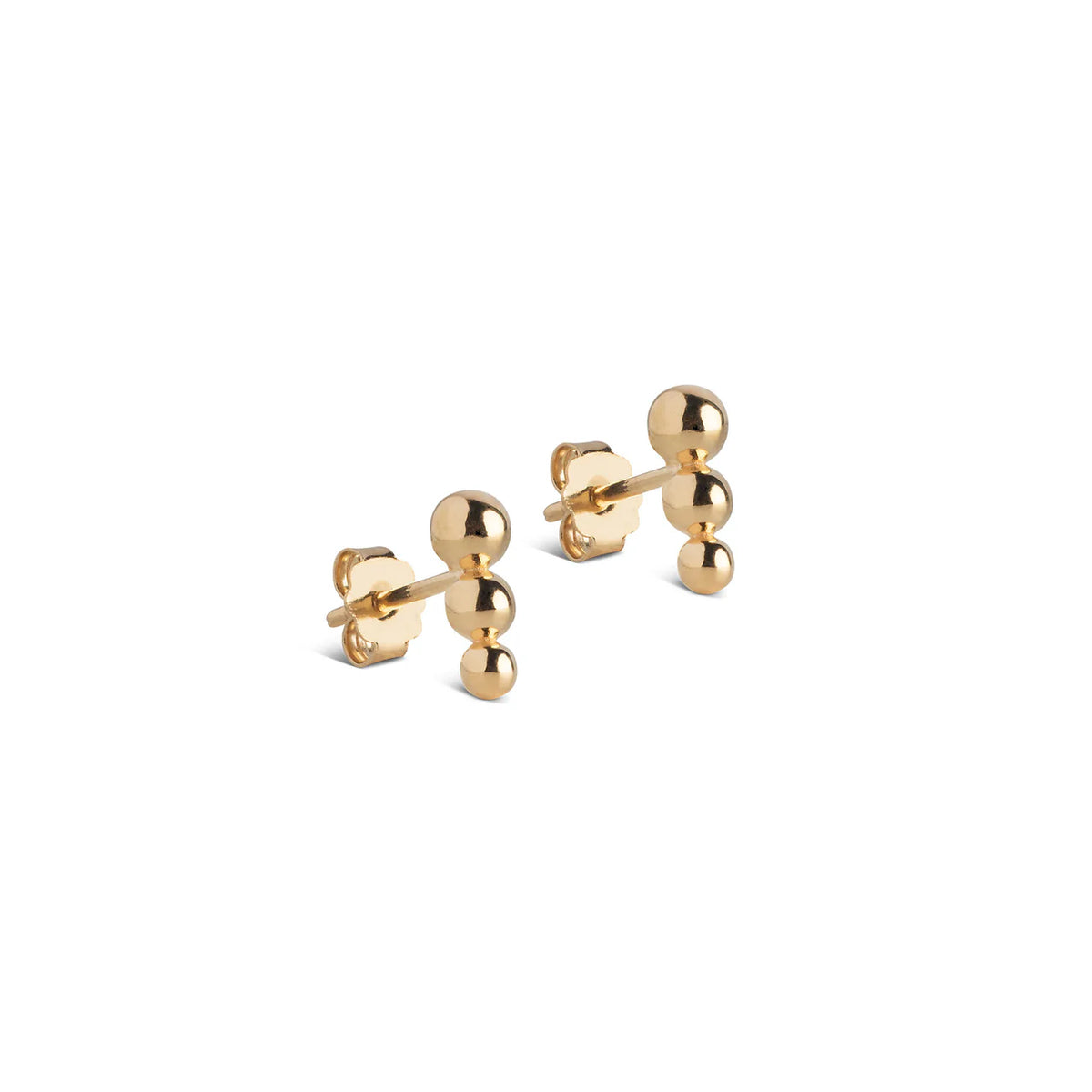 Enamel Copenhagen Trinity Studs in Gold Plate
