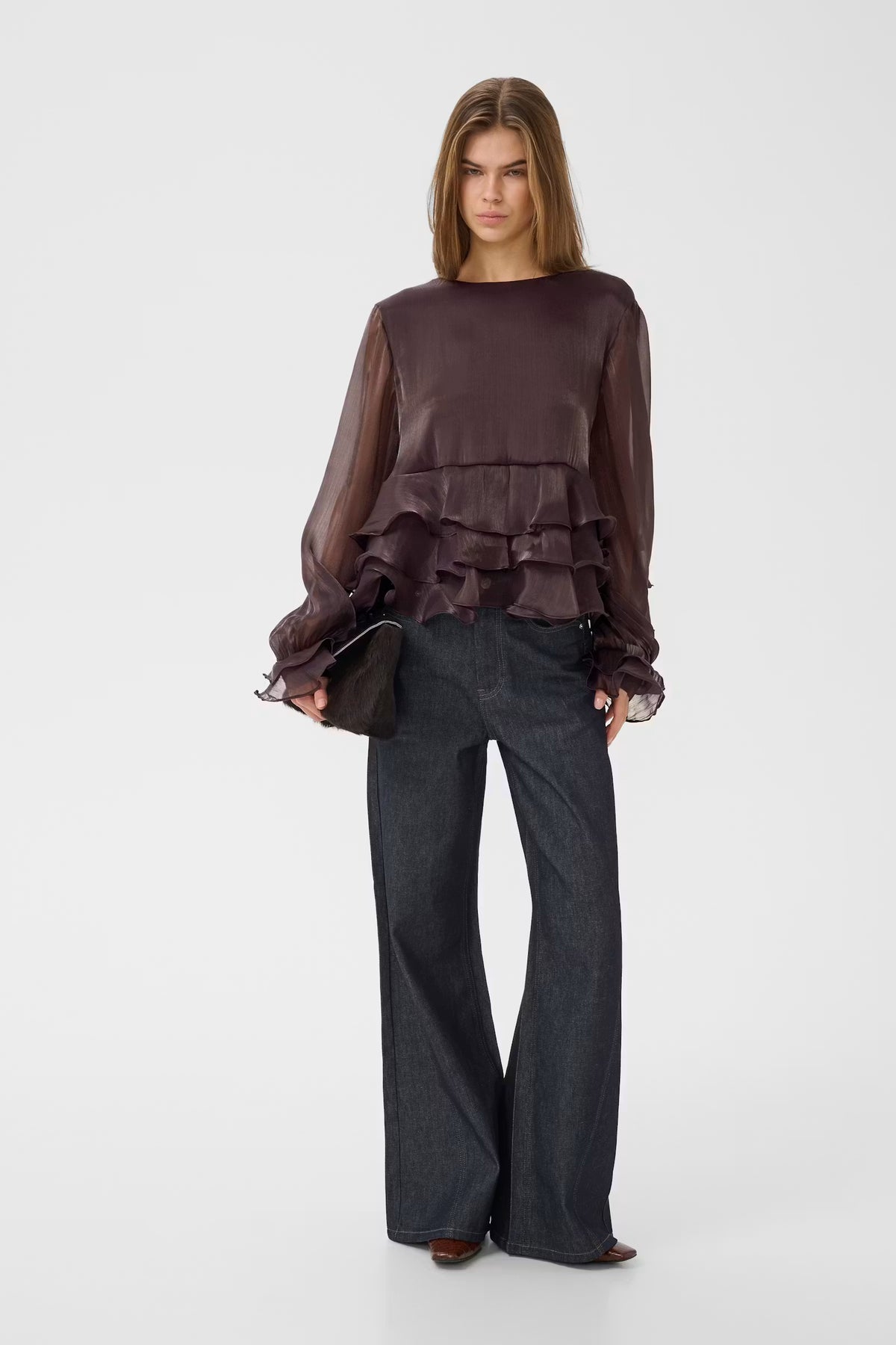 Gestuz Licie Blouse In Deep Plum