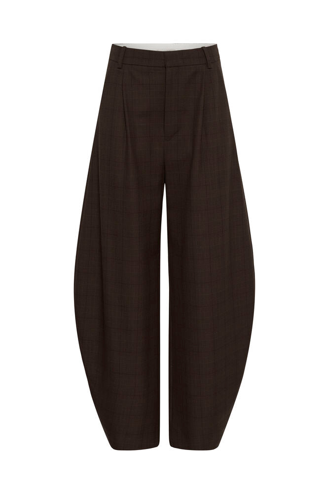 Gestuz Lavana Pant in Brown Check