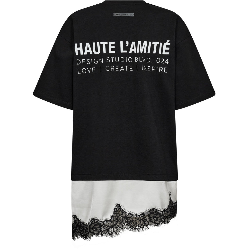 Haute L'Amite Loose Lingerie Top in Black